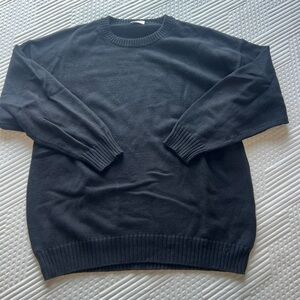 Sunday Best Black Cotton Crewneck Sweater